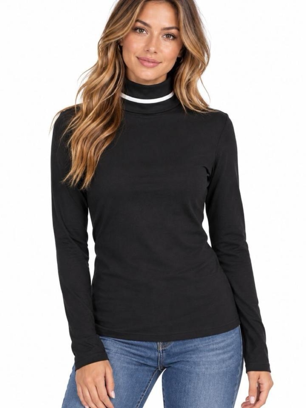 UOOZEE Women's Slim Fit Long Sleeve Shirt High Neck Basic Layer Tee
